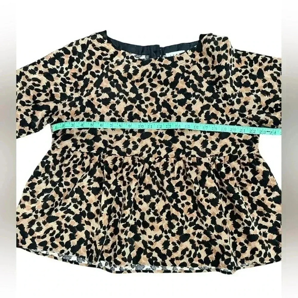 THML Leopard mobwife  print babydoll flutter sleeves top size XL - Picture 10 of 11